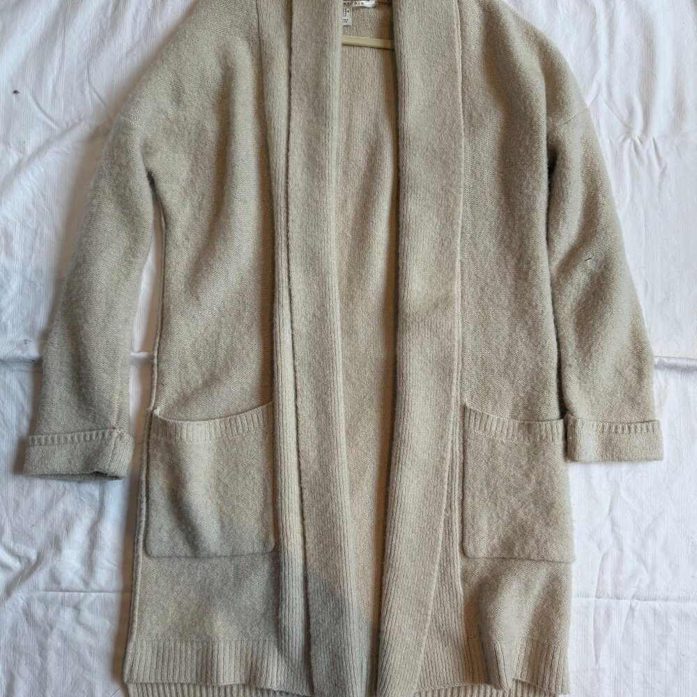 Soft Beige Wool Swearer Coat / Cardigan - Picture 9 of 9